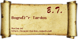 Bognár Tardos névjegykártya