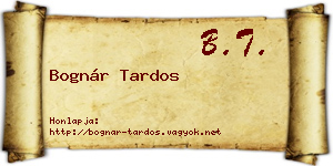 Bognár Tardos névjegykártya